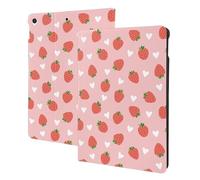 Compatible with ipad 9th/8th/7th Generation Case, Strawberry(Q) Tablet Case Compatible with ipad Cover 10.2 Inch, Folio Stand, Auto Wake/Sleep