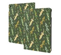 Compatible with ipad 9th/8th/7th Generation Case, Tropical Lizard Gecko Green Tablet Case Compatible with ipad Cover 10.2 Inch, Folio Stand, Auto Wake/Sleep