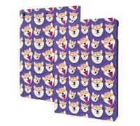 Compatible with ipad 9th/8th/7th Generation Case, Water Ripple Cute Corgi Dog Tablet Case Compatible with ipad Cover 10.2 Inch, Folio Stand, Auto Wake/Sleep
