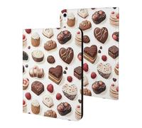Compatible with iPad A16 Case 11 Inch 2025, Slim Chocolate Cake Colorful Print Tablet Cover Compatible with iPad 10th Generation Case 10.9 Inch 2022 with Stand Auto Wake/Sleep