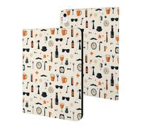Compatible with iPad A16 Case 11 Inch 2025, Slim Clock Beer Glasses Print Tablet Cover Compatible with iPad 10th Generation Case 10.9 Inch 2022 with Stand Auto Wake/Sleep