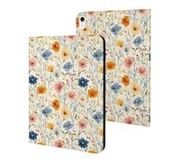Compatible with iPad A16 Case 11 Inch 2025, Slim Colorful Floral A Print Tablet Cover Compatible with iPad 10th Generation Case 10.9 Inch 2022 with Stand Auto Wake/Sleep