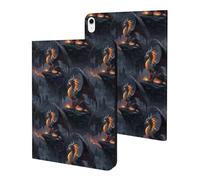 Compatible with iPad A16 Case 11 Inch 2025, Slim Cool Fire Mountain Dragon A Print Tablet Cover Compatible with iPad 10th Generation Case 10.9 Inch 2022 with Stand Auto Wake/Sleep