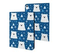Compatible with iPad A16 Case 11 Inch 2025, Slim Cute Bear Snowflake Print Tablet Cover Compatible with iPad 10th Generation Case 10.9 Inch 2022 with Stand Auto Wake/Sleep