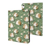 Compatible with iPad A16 Case 11 Inch 2025, Slim Cute Guinea Pig Daisy Print Tablet Cover Compatible with iPad 10th Generation Case 10.9 Inch 2022 with Stand Auto Wake/Sleep