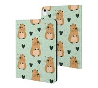 Compatible with iPad A16 Case 11 Inch 2025, Slim Cute Heart Guinea Pig Print Tablet Cover Compatible with iPad 10th Generation Case 10.9 Inch 2022 with Stand Auto Wake/Sleep