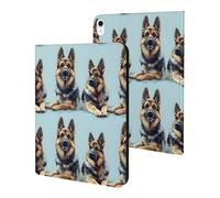 Compatible with iPad A16 Case 11 Inch 2025, Slim German Shepherd 1 Print Tablet Cover Compatible with iPad 10th Generation Case 10.9 Inch 2022 with Stand Auto Wake/Sleep
