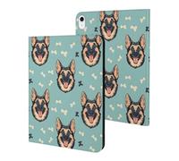 Compatible with iPad A16 Case 11 Inch 2025, Slim German Shepherd Cute Print Tablet Cover Compatible with iPad 10th Generation Case 10.9 Inch 2022 with Stand Auto Wake/Sleep