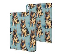 Compatible with iPad A16 Case 11 Inch 2025, Slim German Shepherd Dog Print Tablet Cover Compatible with iPad 10th Generation Case 10.9 Inch 2022 with Stand Auto Wake/Sleep