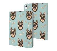 Compatible with iPad A16 Case 11 Inch 2025, Slim German Shepherd Face Print Tablet Cover Compatible with iPad 10th Generation Case 10.9 Inch 2022 with Stand Auto Wake/Sleep