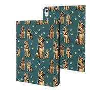 Compatible with iPad A16 Case 11 Inch 2025, Slim German Shepherd Family Print Tablet Cover Compatible with iPad 10th Generation Case 10.9 Inch 2022 with Stand Auto Wake/Sleep