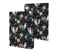 Compatible with iPad A16 Case 11 Inch 2025, Slim Green Hummingbird Leaves Print Tablet Cover Compatible with iPad 10th Generation Case 10.9 Inch 2022 with Stand Auto Wake/Sleep
