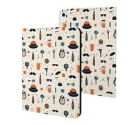 Compatible with iPad A16 Case 11 Inch 2025, Slim Hat Clock Glasses Print Tablet Cover Compatible with iPad 10th Generation Case 10.9 Inch 2022 with Stand Auto Wake/Sleep