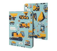 Compatible with iPad A16 Case 11 Inch 2025, Slim Modern Construction Vehicle Print Tablet Cover Compatible with iPad 10th Generation Case 10.9 Inch 2022 with Stand Auto Wake/Sleep