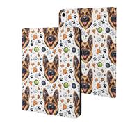 Compatible with iPad A16 Case 11 Inch 2025, Slim Playful German Shepherd Print Tablet Cover Compatible with iPad 10th Generation Case 10.9 Inch 2022 with Stand Auto Wake/Sleep