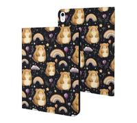 Compatible with iPad A16 Case 11 Inch 2025, Slim Rainbow Guinea Pig Print Tablet Cover Compatible with iPad 10th Generation Case 10.9 Inch 2022 with Stand Auto Wake/Sleep