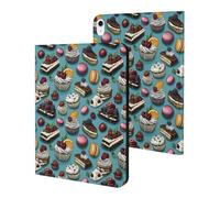 Compatible with iPad A16 Case 11 Inch 2025, Slim Raspberry Cake Print Tablet Cover Compatible with iPad 10th Generation Case 10.9 Inch 2022 with Stand Auto Wake/Sleep