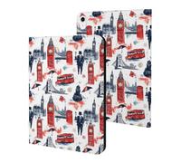 Compatible with iPad A16 Case 11 Inch 2025, Slim Simple Street Art Print Tablet Cover Compatible with iPad 10th Generation Case 10.9 Inch 2022 with Stand Auto Wake/Sleep