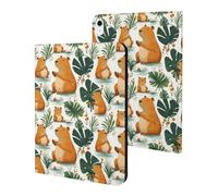 Compatible with iPad A16 Case 11 Inch 2025, Slim Tropical Cute Guinea Pig Print Tablet Cover Compatible with iPad 10th Generation Case 10.9 Inch 2022 with Stand Auto Wake/Sleep