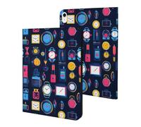 Compatible with iPad A16 Case 11 Inch 2025, Slim Vintage Clock Colorful Print Tablet Cover Compatible with iPad 10th Generation Case 10.9 Inch 2022 with Stand Auto Wake/Sleep