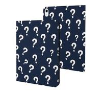 Compatible with iPad A16 Case 11 Inch 2025, Slim White Question Mark Print Tablet Cover Compatible with iPad 10th Generation Case 10.9 Inch 2022 with Stand Auto Wake/Sleep