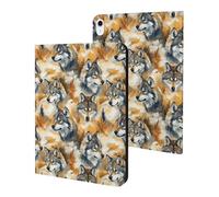 Compatible with iPad A16 Case 11 Inch 2025, Slim Wolf Head in The Woods Print Tablet Cover Compatible with iPad 10th Generation Case 10.9 Inch 2022 with Stand Auto Wake/Sleep
