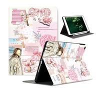 Compatible with iPad Air 11 Inch M3 M2 2025/2024 7th/6th Generation Case and Air 5th/4th Generation Case 10.9 Inch 2022/2020 with Pencil Holder Protect Cover,Bible Verse Jesus Collage