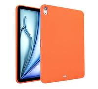 Compatible with iPad Air 11 inch M4/M3/M2 (2026/2025/2024) Tablet Case,Slim Soft TPU Back Shockproof Skin Anti-Scratch Silicone Protective Cover,Orange