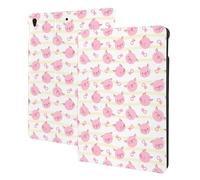 Compatible with Ipad Air 3rd Generation Case - Compatible with Ipad Pro 10.5 Inch Case, Auto Wake/Sleep, Cartoon Striped Pink Pig Cute Tablet Case Cover Compatible with Ipad Air Pro Case