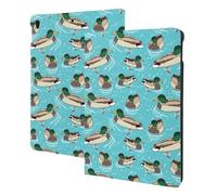 Compatible with Ipad Air 3rd Generation Case - Compatible with Ipad Pro 10.5 Inch Case, Auto Wake/Sleep, Mallard Ducks Swimming in The Lake Tablet Case Cover Compatible with Ipad Air Pro Case