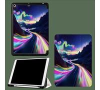 Compatible with iPad Pro 11 inch Case,4th/3rd/2nd Gen(2022/2021/2020) with Pencil Holder TPU Back Case,Auto Sleep/Wake Cover Fantasy Road Mountains-Dark Blue