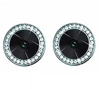 Compatible With iPhone 13/13 Mini - A Set of 2 Blue Jewelled Glass Camera Lens Protectors