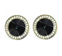 Compatible With iPhone 13/13 Mini - A Set of 2 Gold Jewelled Glass Camera Lens Protectors