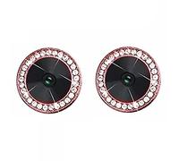 Compatible With iPhone 13/13 Mini - A Set of 2 Red Jewelled Glass Camera Lens Protectors