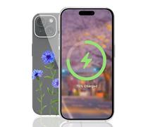 Compatible with iPhone 15 case, Shockproof Drop Protection i Phone 15 Case, Clear Silicone 6.1 Inch Phone Case i Phone 15 with Floral Pattern for Women