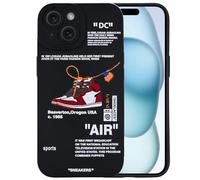 Compatible with iPhone 15 Plus Case Hot Sports Shoes Brand Creative Painted Design Soft Silicone Shockproof Phone Cover Case for iPhone 15 Plus 6.7'' 2023 Black