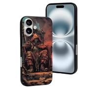 Compatible with iPhone 16 Case, Dark Skull King Throne Resists Scratches Cute Phone Case Compatible with iPhone 16 Cases for Women and Men