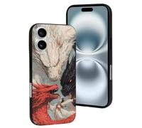 Compatible with iPhone 16 Case, Epic Dragon Showdown Resists Scratches Cute Phone Case Compatible with iPhone 16 Cases for Women and Men