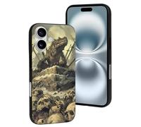 Compatible with iPhone 16 Case, Epic Dragon Skull Scene Resists Scratches Cute Phone Case Compatible with iPhone 16 Cases for Women and Men