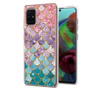 Compatible with iPhone 16 Pro Max Marble Case, Slim Luxury Stylish Glitter Glossy Soft TPU Silicone Rubber Gel Shockproof Protective Bumper Cases Cover for iPhone 16 Pro Max Colorful scales