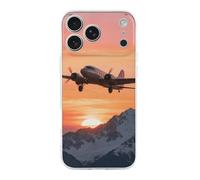 Compatible with iPhone 17 Airplane at Sunset Case Soft Slim TPU Phone Cover Drop Protection Yellowing-Resistant Stylish Pattern Shockproof Phone Case for Women Men Girls iPhone 17 Pro Max