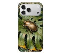 Compatible with iPhone 17 Beetle Monstera Leaf Case Soft Slim TPU Phone Cover Drop Protection Yellowing-Resistant Stylish Pattern Shockproof Phone Case for Women Men Girls iPhone 17 Pro Max