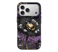 Compatible with iPhone 17 Beetle Nigella Petal Case Soft Slim TPU Phone Cover Drop Protection Yellowing-Resistant Stylish Pattern Shockproof Phone Case for Women Men Girls iPhone 17 Pro