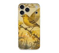 Compatible with iPhone 17 Canary Jasmine Branch Case Soft Slim TPU Phone Cover Drop Protection Yellowing-Resistant Stylish Pattern Shockproof Phone Case for Women Men Girls iPhone 17 Pro Max
