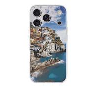 Compatible with iPhone 17 Cinque Terre Scenery Case Soft Slim TPU Phone Cover Drop Protection Yellowing-Resistant Stylish Pattern Shockproof Phone Case for Women Men Girls iPhone 17 Pro