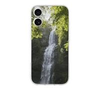 Compatible with iPhone 17 Forest Waterfall Scene Case Soft Slim TPU Phone Cover Drop Protection Yellowing-Resistant Stylish Pattern Shockproof Phone Case for Women Men Girls iPhone 17