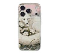 Compatible with iPhone 17 Fox Camellia Cluster Case Soft Slim TPU Phone Cover Drop Protection Yellowing-Resistant Stylish Pattern Shockproof Phone Case for Women Men Girls iPhone 17 Pro