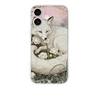 Compatible with iPhone 17 Fox Camellia Cluster Case Soft Slim TPU Phone Cover Drop Protection Yellowing-Resistant Stylish Pattern Shockproof Phone Case for Women Men Girls iPhone 17