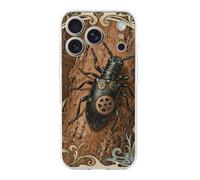 Compatible with iPhone 17 Longhorn Beetle Bark Case Soft Slim TPU Phone Cover Drop Protection Yellowing-Resistant Stylish Pattern Shockproof Phone Case for Women Men Girls iPhone 17 Pro