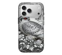 Compatible with iPhone 17 Nightjar Dusty Miller Case Soft Slim TPU Phone Cover Drop Protection Yellowing-Resistant Stylish Pattern Shockproof Phone Case for Women Men Girls iPhone 17 Pro